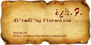 Örmény Florentina névjegykártya